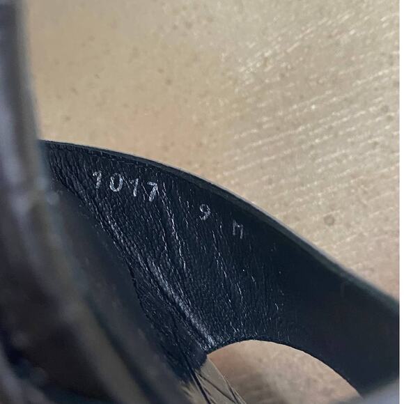 NEW AQUATALIA SANDAL HEEL BLACK LEATHER CROC EMBOSSED STRAPPY MARY JANES CALLEY - Picture 16 of 16